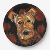 AIREDALE TERRIER PAPPTELLER (Vorderseite)