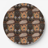 Airedale Terrier Pappteller (Vorderseite)