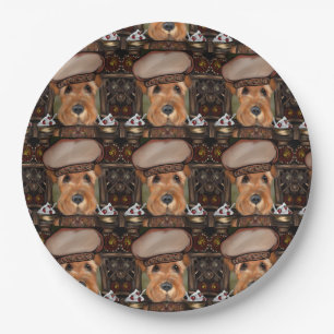 Airedale Terrier Pappteller