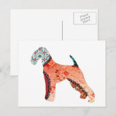 Airedale Terrier Patchwork Postkarte (Vorne/Hinten)