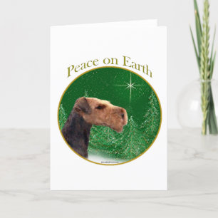 Airedale Terrier Peace Feiertagskarte