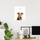 Airedale Terrier Personalisiert Print Poster (Heimbüro)