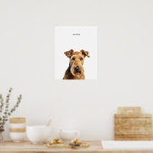 Airedale Terrier Personalisiert Print Poster (Küche)