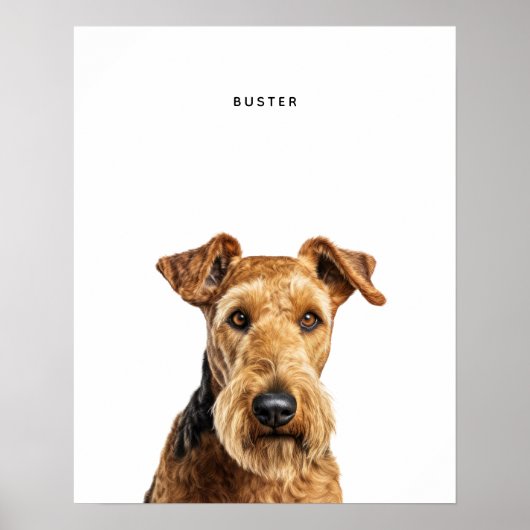 Airedale Terrier Personalisiert Print Poster (Vorne)
