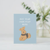 Airedale Terrier Personalisierter Hund Name Postka Postkarte (Stehend Vorderseite)