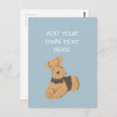 Airedale Terrier Personalisierter Hund Name Postka Postkarte (Vorne/Hinten)
