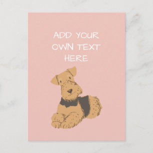 Airedale Terrier Personalisierter Hund Name Postka Postkarte