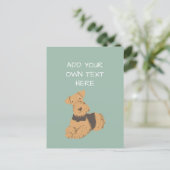 Airedale Terrier Personalisierter Hund Name Postka Postkarte (Stehend Vorderseite)