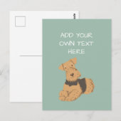 Airedale Terrier Personalisierter Hund Name Postka Postkarte (Vorne/Hinten)