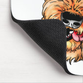 Airedale Terrier Pink Hearts Valentinstag Mousepad (Ecke)
