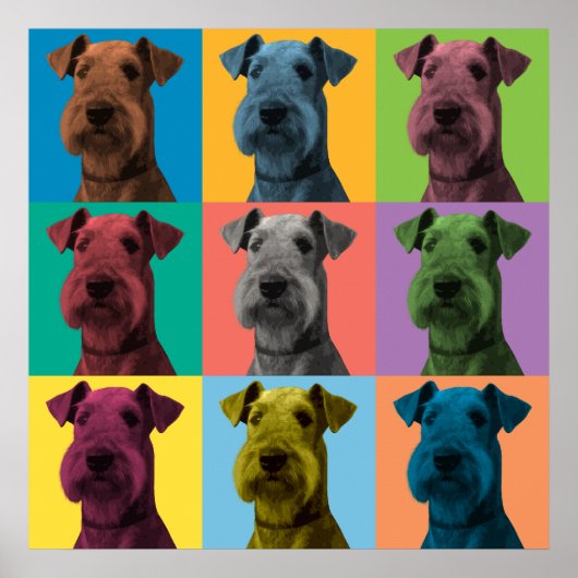 Airedale Terrier Pop-Art Poster (Vorne)