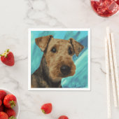 Airedale Terrier Portrait Serviette (Beispiel)