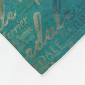 Airedale Terrier Porträt Fleecedecke (Ecke)