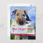 Airedale Terrier Postcard! Postkarte (Vorne/Hinten)