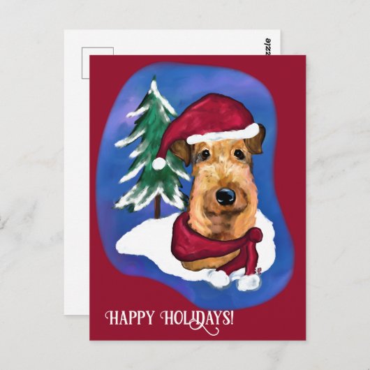 Airedale Terrier Postkarte (Vorne/Hinten)