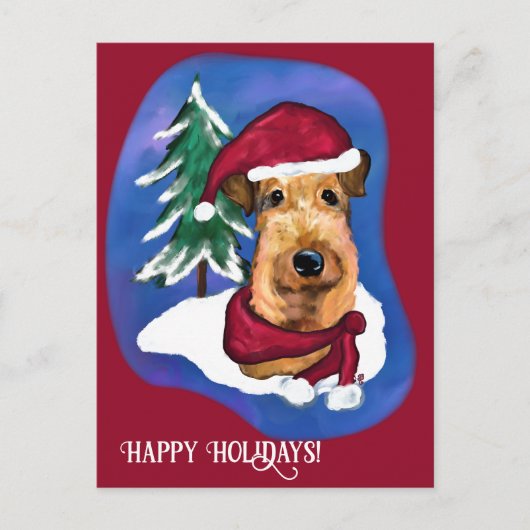 Airedale Terrier Postkarte (Vorderseite)