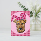 AIREDALE TERRIER POSTKARTE (Stehend Vorderseite)
