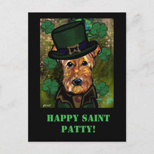 AIREDALE TERRIER POSTKARTE (Vorderseite)