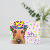 AIREDALE TERRIER POSTKARTE (Stehend Vorderseite)