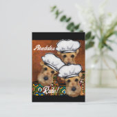 Airedale Terrier Postkarte (Stehend Vorderseite)