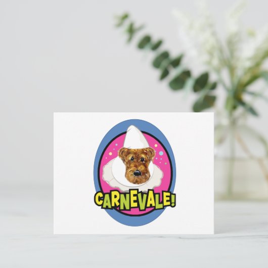 AIREDALE TERRIER POSTKARTE (Stehend Vorderseite)