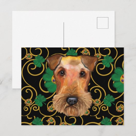 Airedale Terrier Postkarte (Vorne/Hinten)
