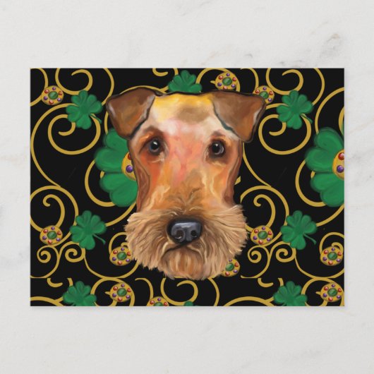 Airedale Terrier Postkarte (Vorderseite)