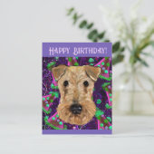 AIREDALE TERRIER POSTKARTE (Stehend Vorderseite)
