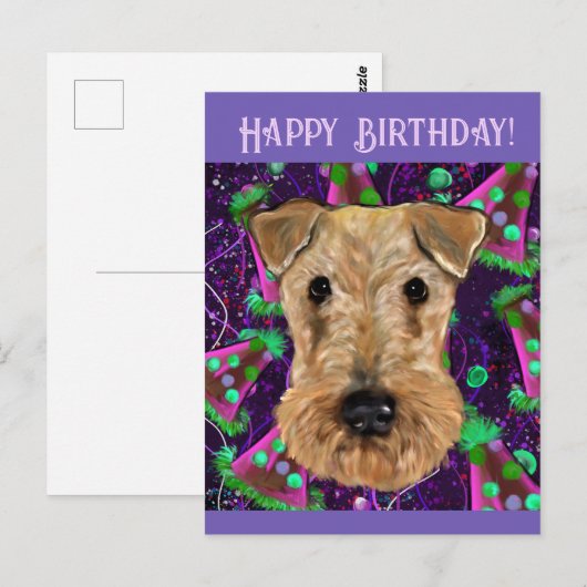 AIREDALE TERRIER POSTKARTE (Vorne/Hinten)
