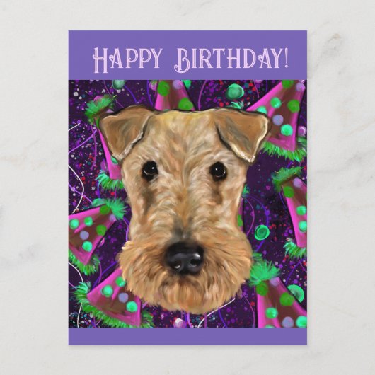 AIREDALE TERRIER POSTKARTE (Vorderseite)