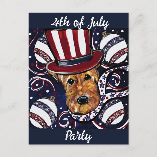 AIREDALE TERRIER POSTKARTE (Vorderseite)