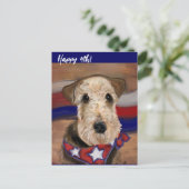 AIREDALE TERRIER POSTKARTE (Stehend Vorderseite)