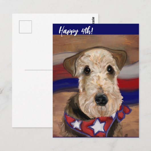 AIREDALE TERRIER POSTKARTE (Vorne/Hinten)