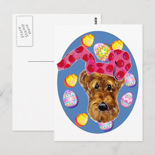 AIREDALE TERRIER POSTKARTE (Vorne/Hinten)