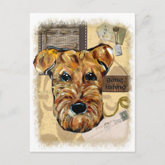 AIREDALE TERRIER POSTKARTE (Vorderseite)