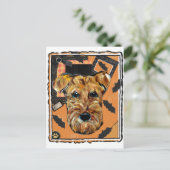 AIREDALE TERRIER POSTKARTE (Stehend Vorderseite)