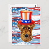 AIREDALE TERRIER POSTKARTE (Vorne/Hinten)