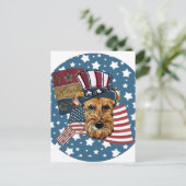 AIREDALE TERRIER POSTKARTE (Stehend Vorderseite)