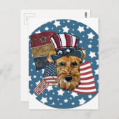 AIREDALE TERRIER POSTKARTE (Vorne/Hinten)