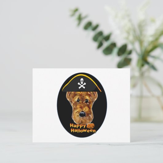 AIREDALE TERRIER POSTKARTE (Stehend Vorderseite)