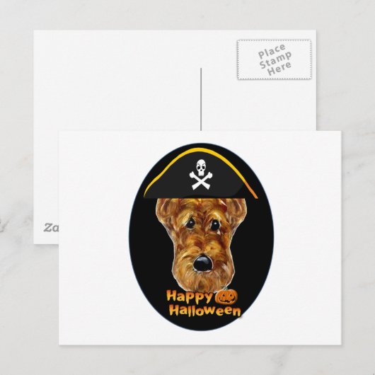 AIREDALE TERRIER POSTKARTE (Vorne/Hinten)