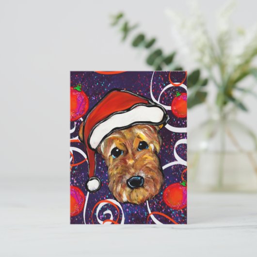 AIREDALE TERRIER POSTKARTE (Stehend Vorderseite)