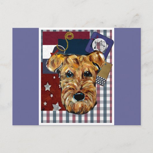 AIREDALE TERRIER POSTKARTE (Vorderseite)