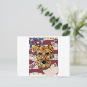 AIREDALE TERRIER POSTKARTE (Stehend Vorderseite)