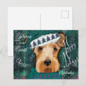 Airedale Terrier Postkarte (Vorne/Hinten)