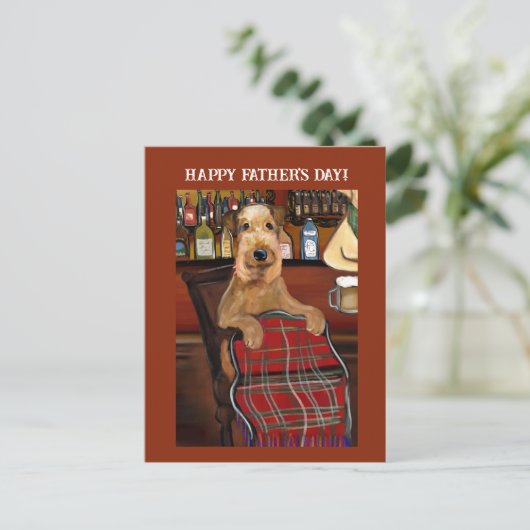 Airedale Terrier Postkarte (Stehend Vorderseite)
