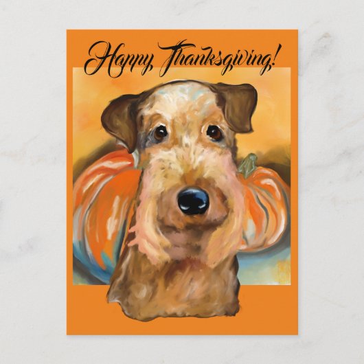 Airedale Terrier Postkarte (Vorderseite)