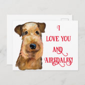 AIREDALE TERRIER POSTKARTE (Vorne/Hinten)