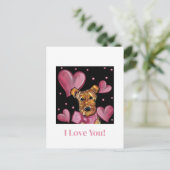 AIREDALE TERRIER POSTKARTE (Stehend Vorderseite)