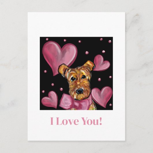 AIREDALE TERRIER POSTKARTE (Vorderseite)